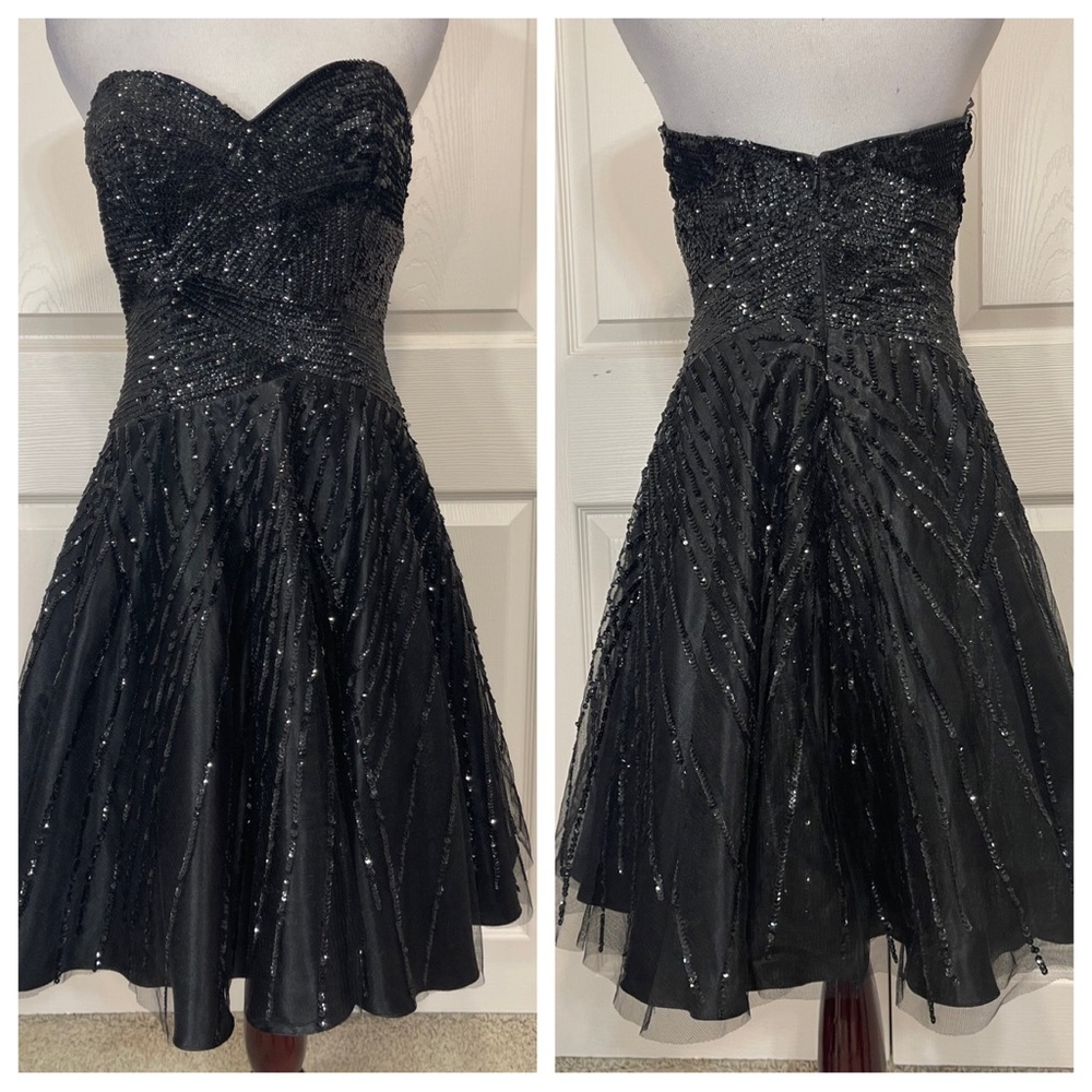 Tony Bowls sequin strapless dress